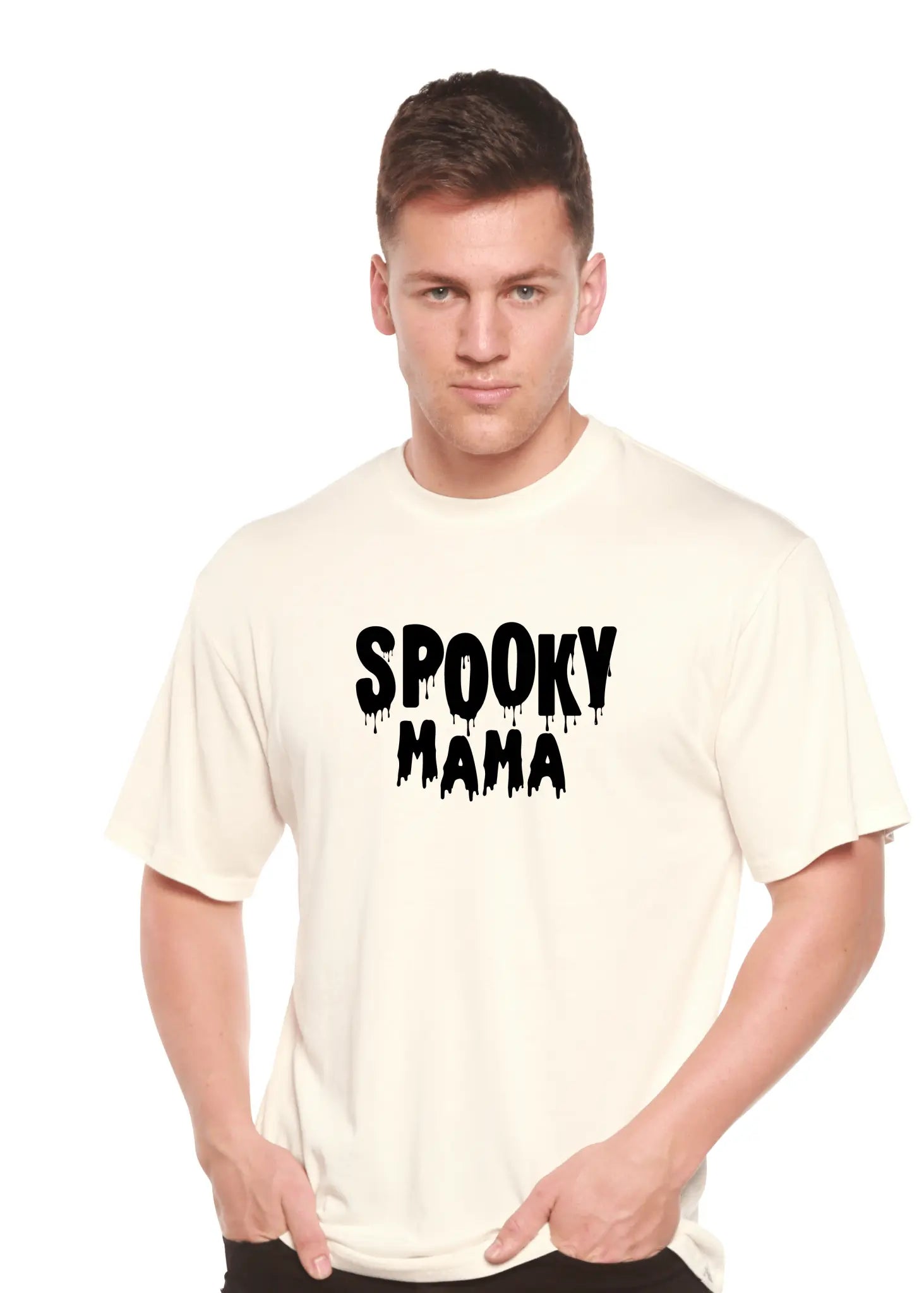 Spooky Mama Halloween Men's Bamboo Viscose/Organic Cotton Short Sleeve Graphic T-Shirt - Blade & Thread