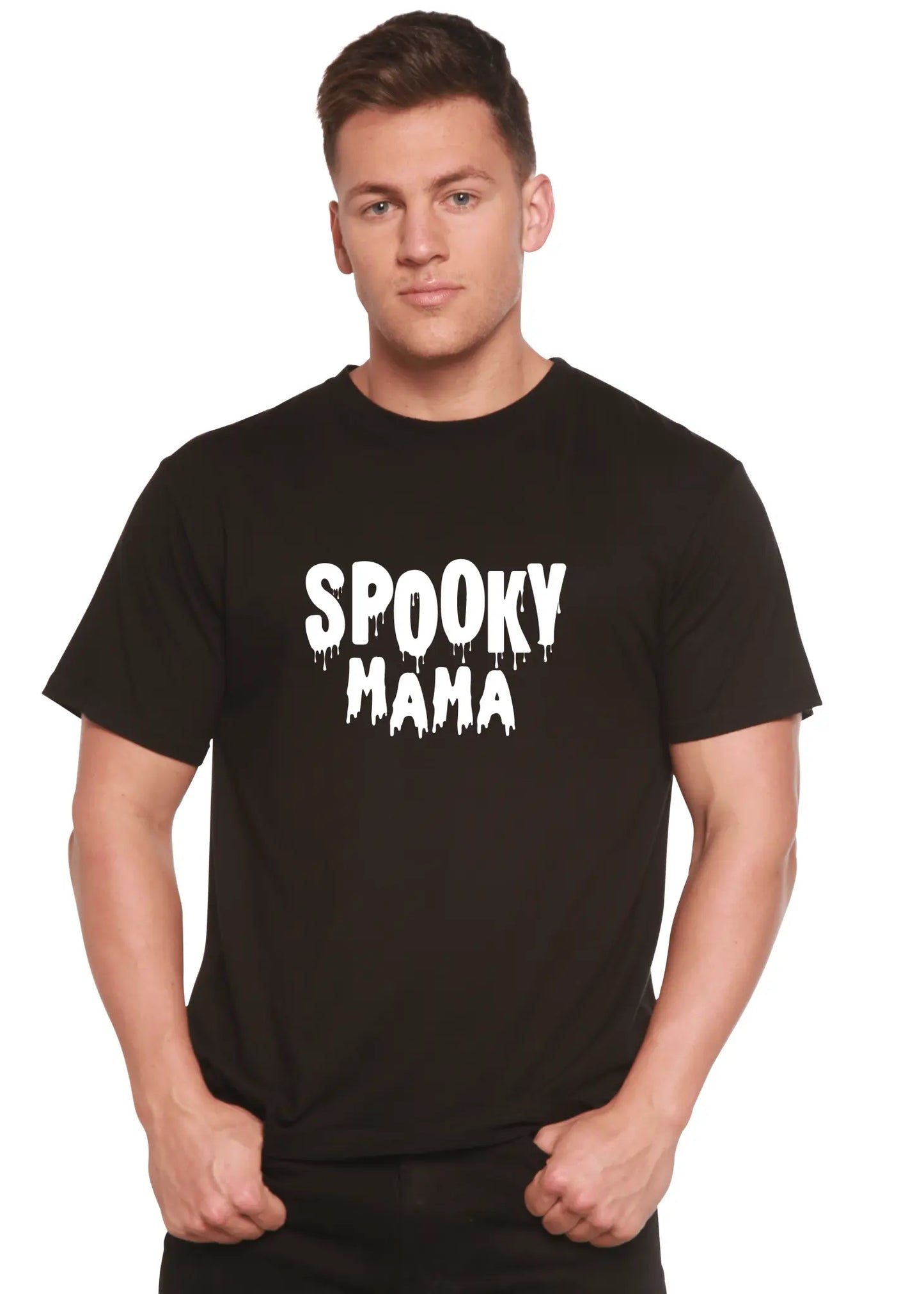 Spooky Mama Halloween Men's Bamboo Viscose/Organic Cotton Short Sleeve Graphic T-Shirt - Blade & Thread