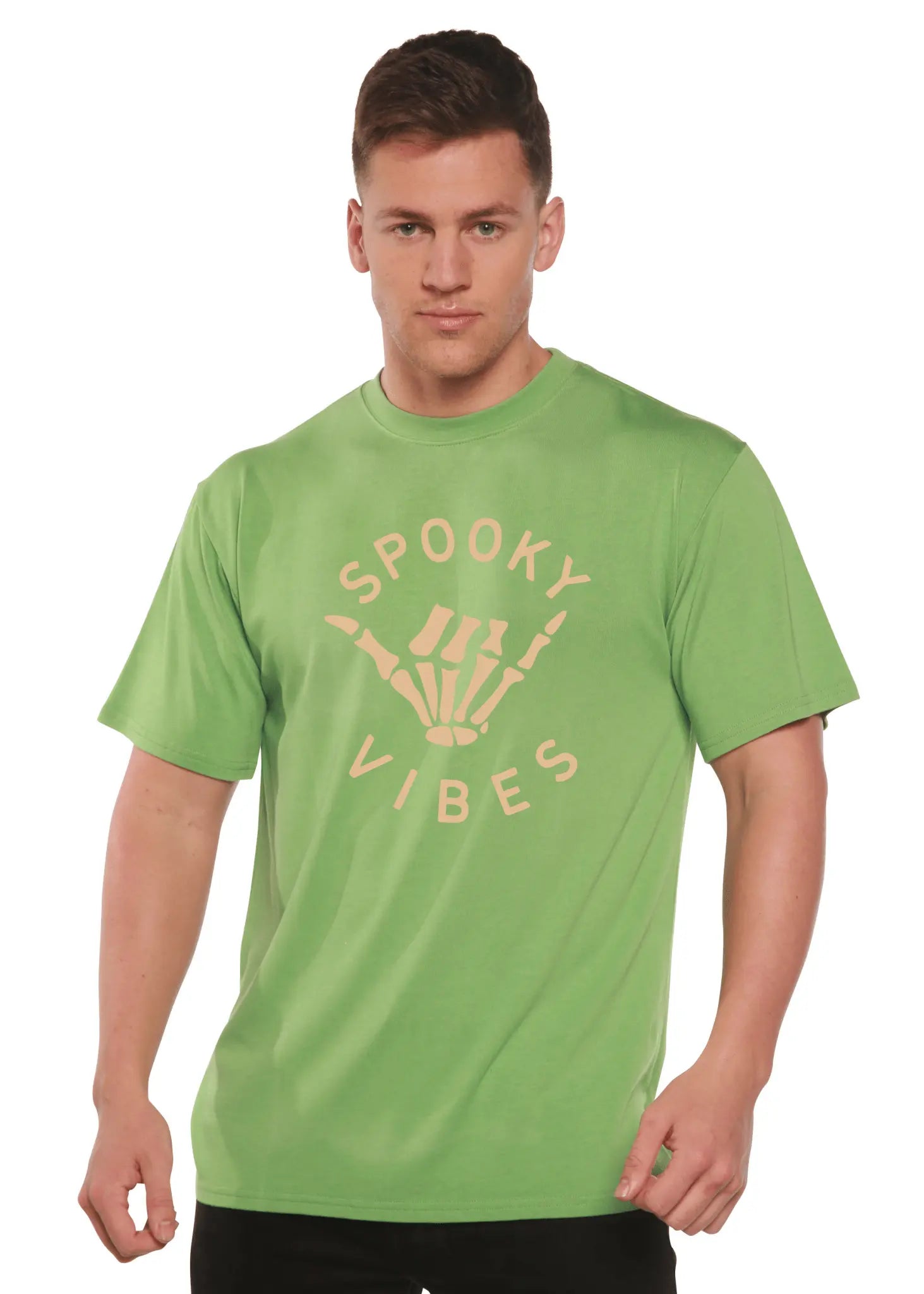 Spooky Vibes Men's Bamboo Viscose/Organic Cotton Short Sleeve Graphic T-Shirt - Blade & Thread