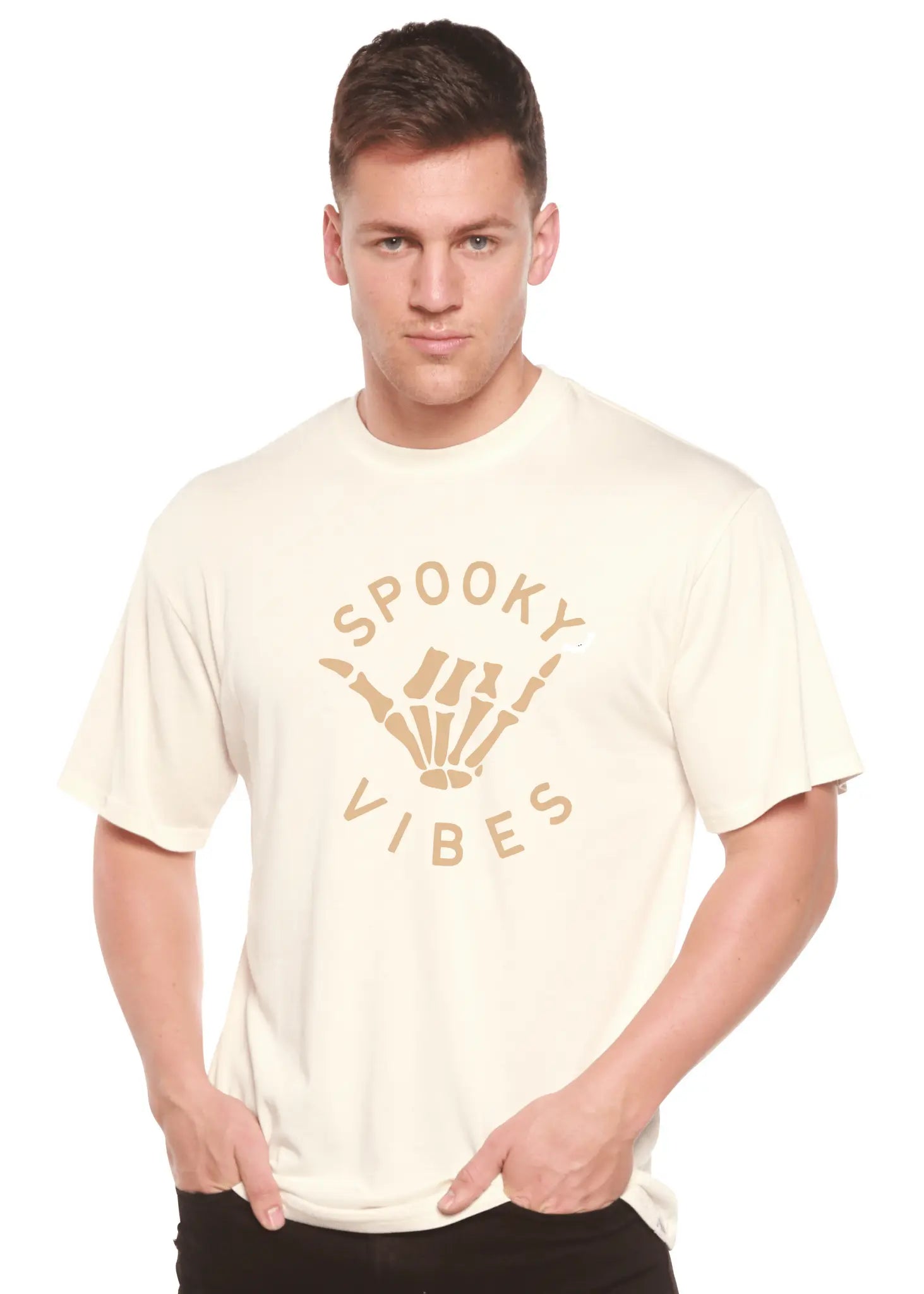 Spooky Vibes Men's Bamboo Viscose/Organic Cotton Short Sleeve Graphic T-Shirt - Blade & Thread