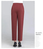 Spring Summer Pants Thin Elastic Waist Loose Cotton nowadaysfashion