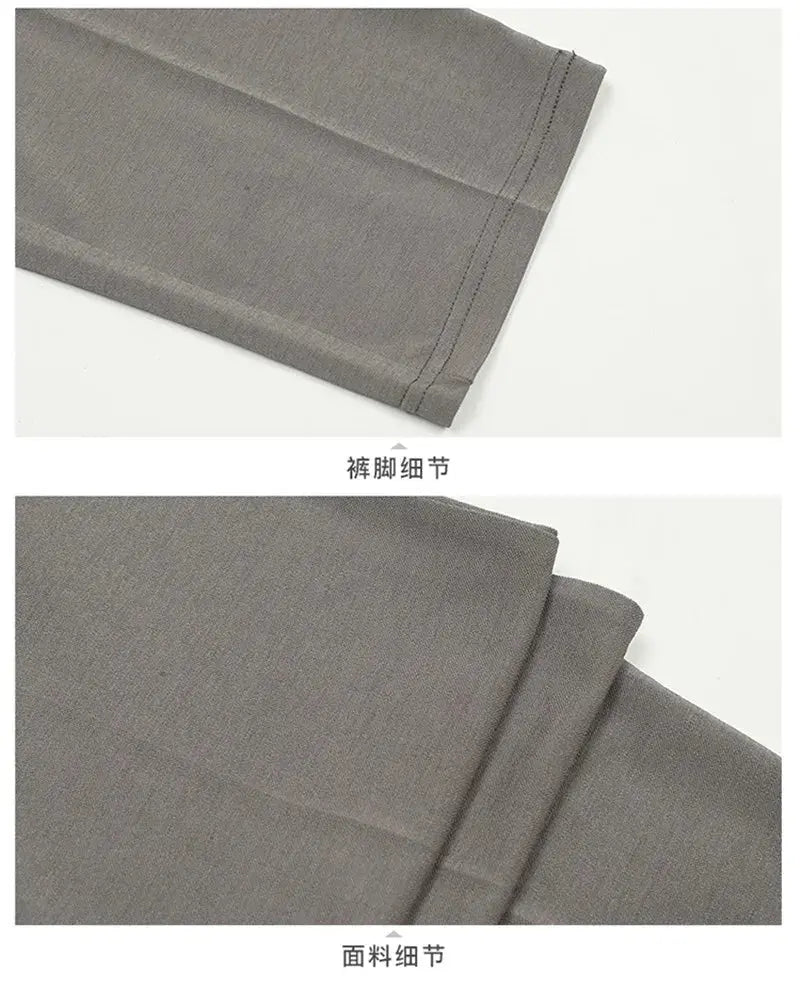 Spring Summer Pants Thin Elastic Waist Loose Cotton - Blade & Thread