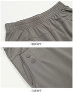 Spring Summer Pants Thin Elastic Waist Loose Cotton nowadaysfashion