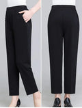 Spring Summer Pants Thin Elastic Waist Loose Cotton nowadaysfashion