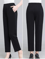 Spring Summer Pants Thin Elastic Waist Loose Cotton nowadaysfashion