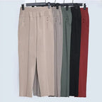 Spring Summer Pants Thin Elastic Waist Loose Cotton nowadaysfashion