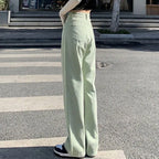 Spring Women Long Jeans Trousers Wide Leg Ladies Floor-Length Pants nowadaysfashion