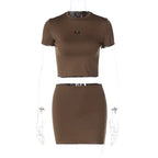 Spring/Summer New Fashion Slim Cropped Top Slim Short Skirt Set nowadaysfashion