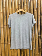 Spun Bamboo Women's Bamboo/Cotton Short Sleeve Crew Neck T-Shirt - Heather Grey Spun Bamboo