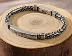 Square Spiral Pattern Silver Personalized bracelet nowadaysfashion