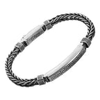 Square Spiral Pattern Silver Personalized bracelet nowadaysfashion