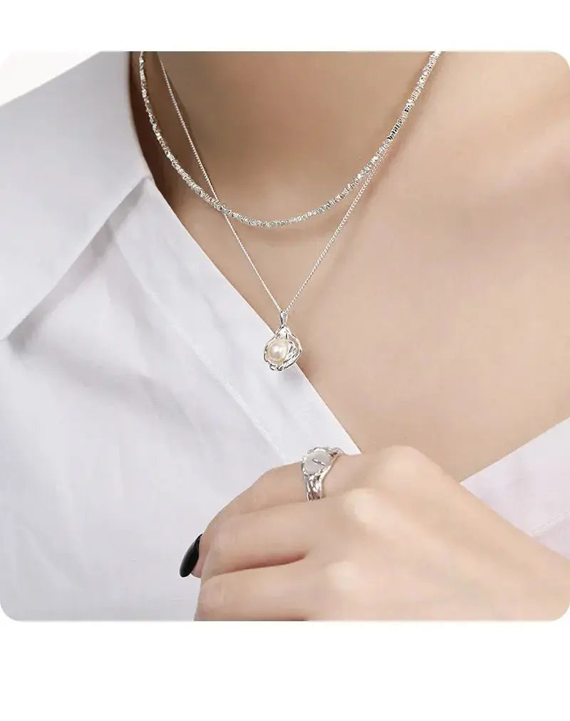 Stackable Shell Pearl Necklace - Blade & Thread