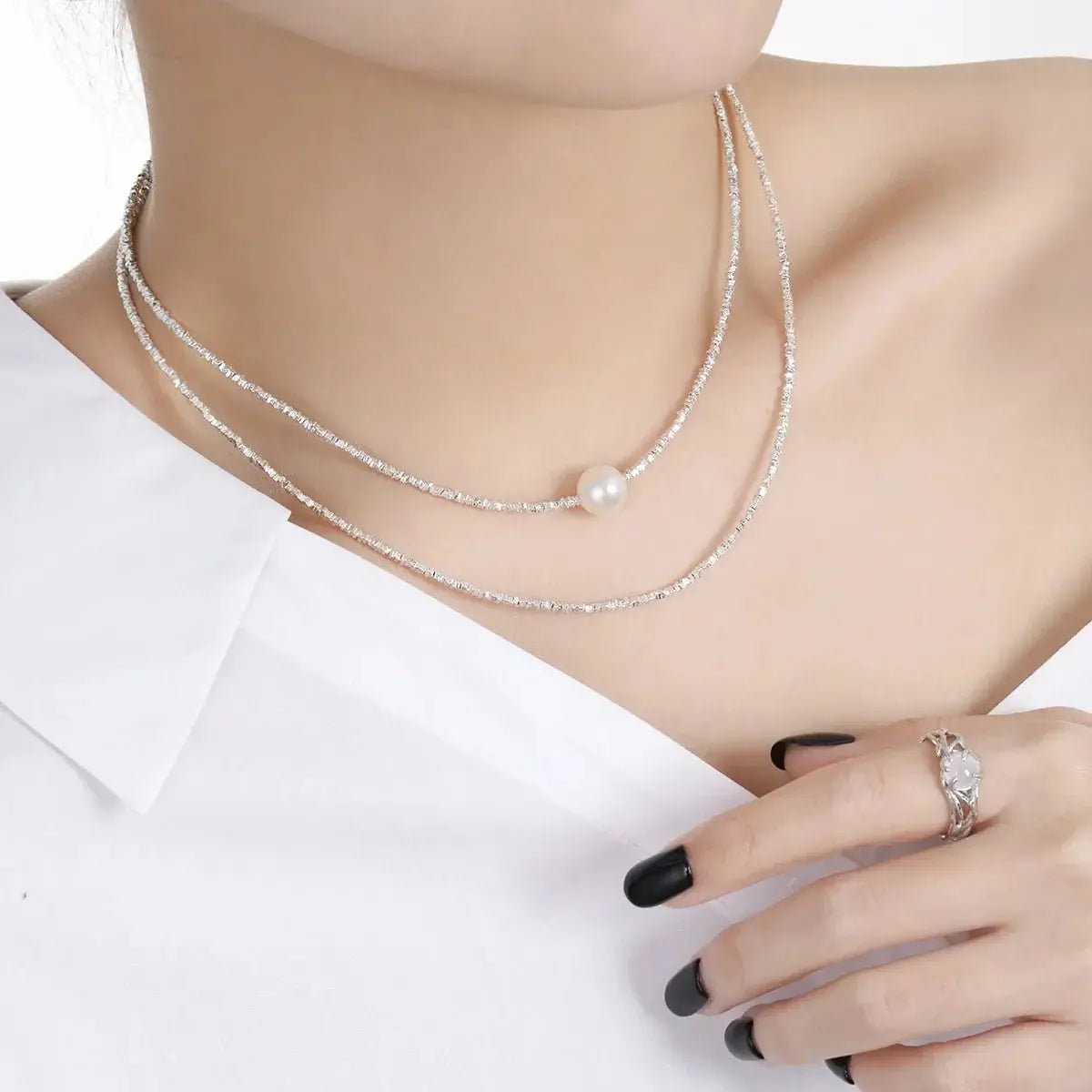 Stackable Shell Pearl Necklace - Blade & Thread