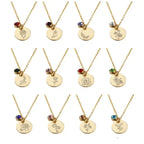 Stainless Steel Birth Flower Necklaces Birthstone Choker Necklace nowadaysfashion