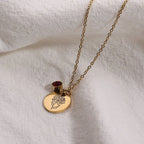 Stainless Steel Birth Flower Necklaces Birthstone Choker Necklace nowadaysfashion