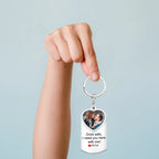 Stainless Steel Car Keyring Personalised Photo With Text Memory Gifts nowadaysfashion