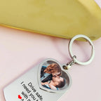 Stainless Steel Car Keyring Personalised Photo With Text Memory Gifts nowadaysfashion