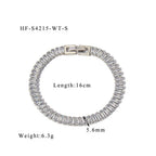 Stainless steel color zircon tennis chain nowadaysfashion