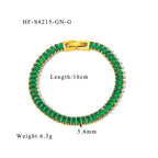 Stainless steel color zircon tennis chain nowadaysfashion
