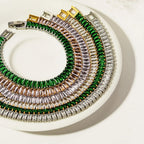 Stainless steel color zircon tennis chain nowadaysfashion