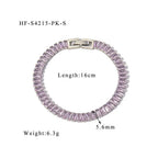 Stainless steel color zircon tennis chain nowadaysfashion