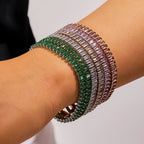 Stainless steel color zircon tennis chain nowadaysfashion