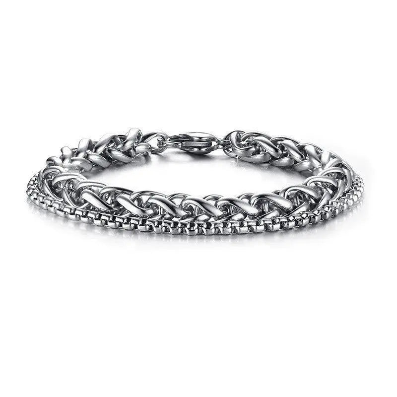 Stainless steel combination bracelet - Blade & Thread