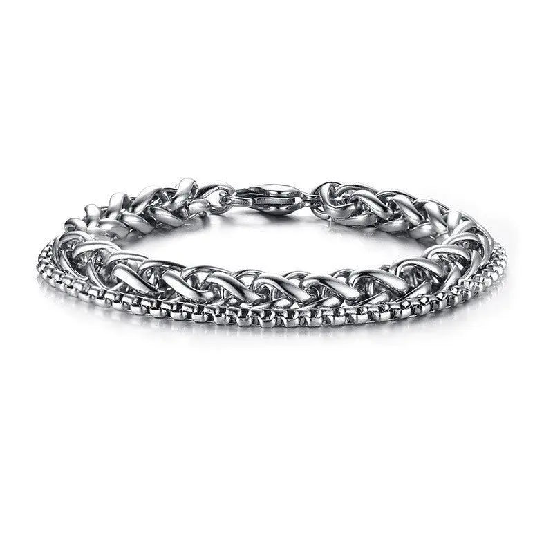 Stainless steel combination bracelet - Blade & Thread