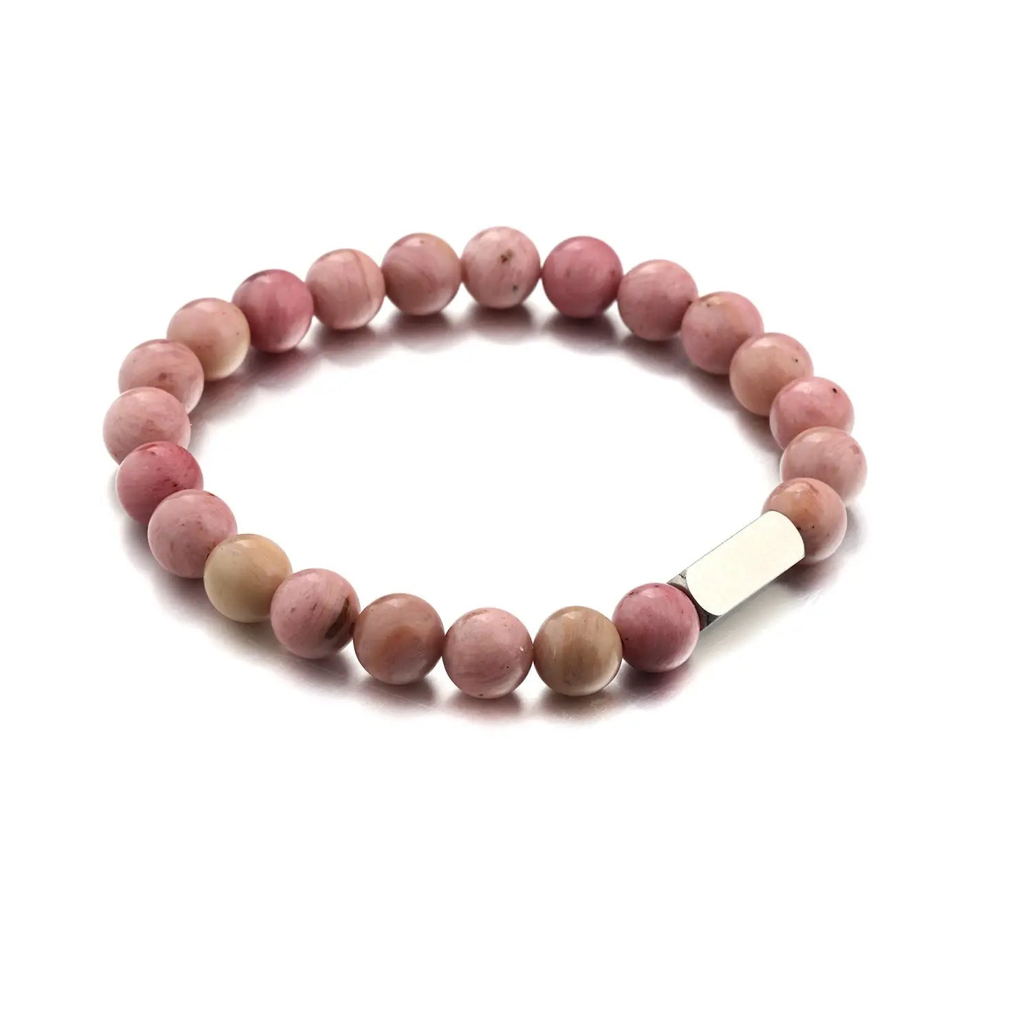 Stainless steel engraved beaded bracelet - Blade & Thread
