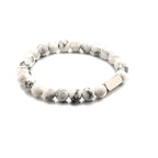 Stainless steel engraved beaded bracelet nowadaysfashion