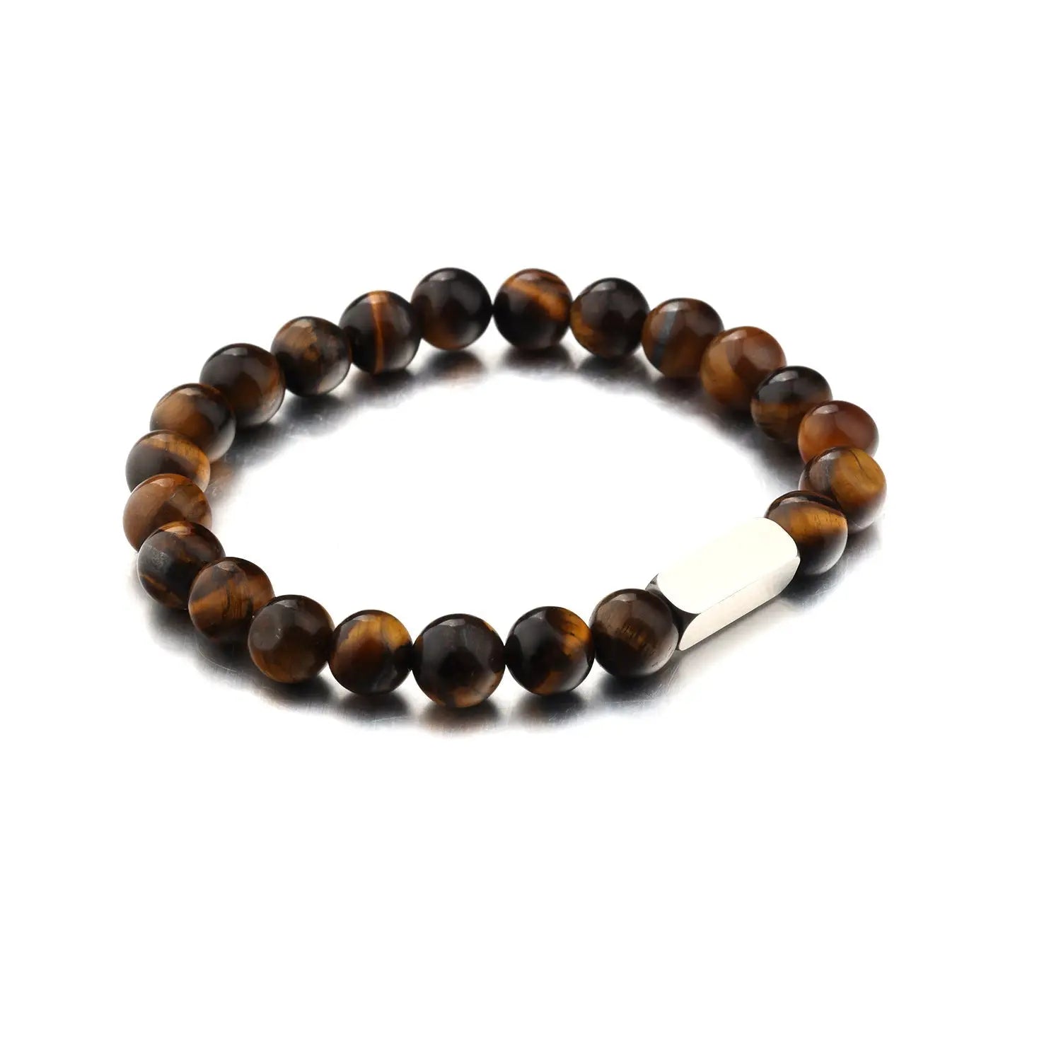 Stainless steel engraved beaded bracelet nowadaysfashion
