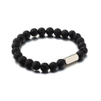Stainless steel engraved beaded bracelet nowadaysfashion