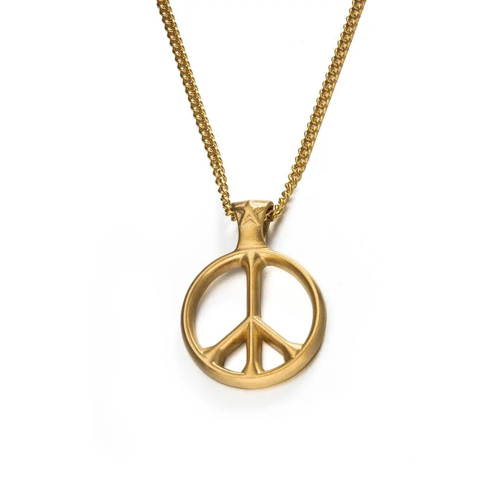 Stainless steel peace sign necklace - Blade & Thread