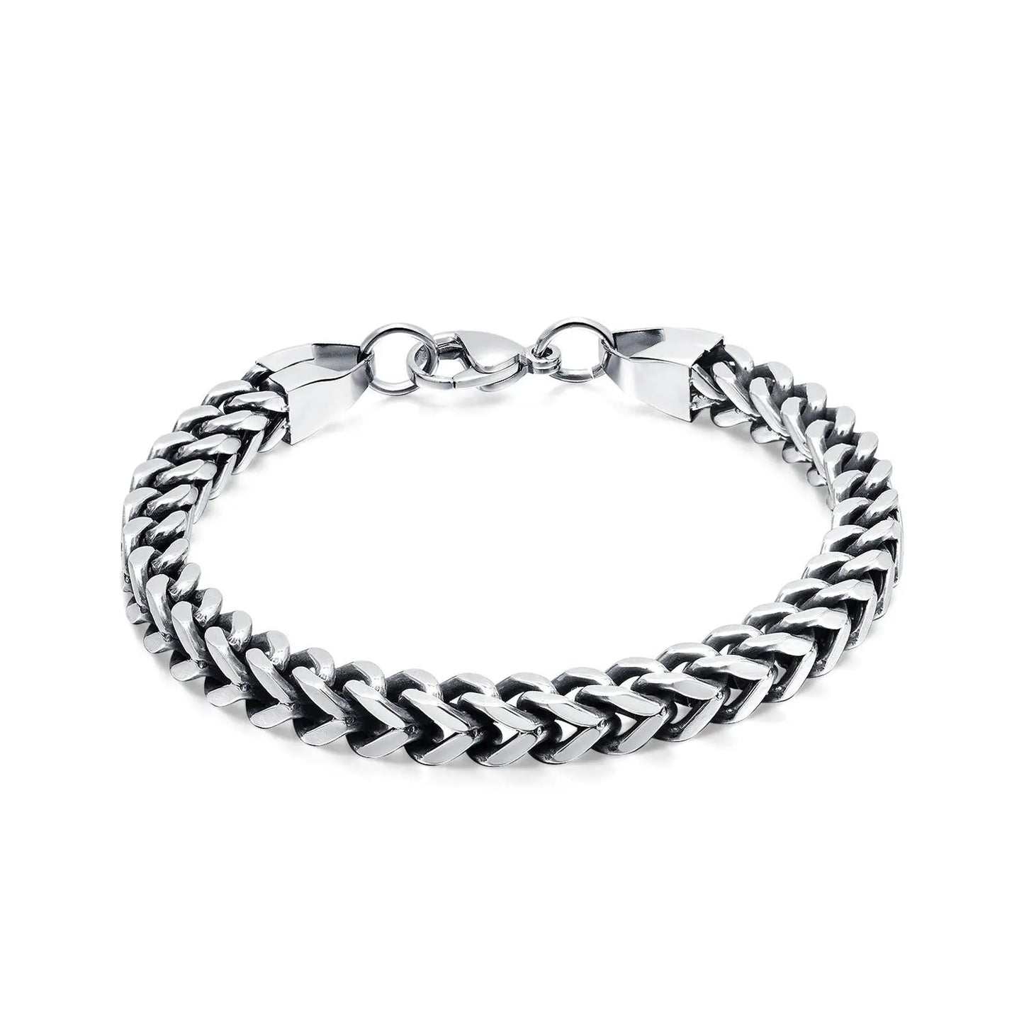 Stainless steel round grinding Cuban bracelet - Blade & Thread