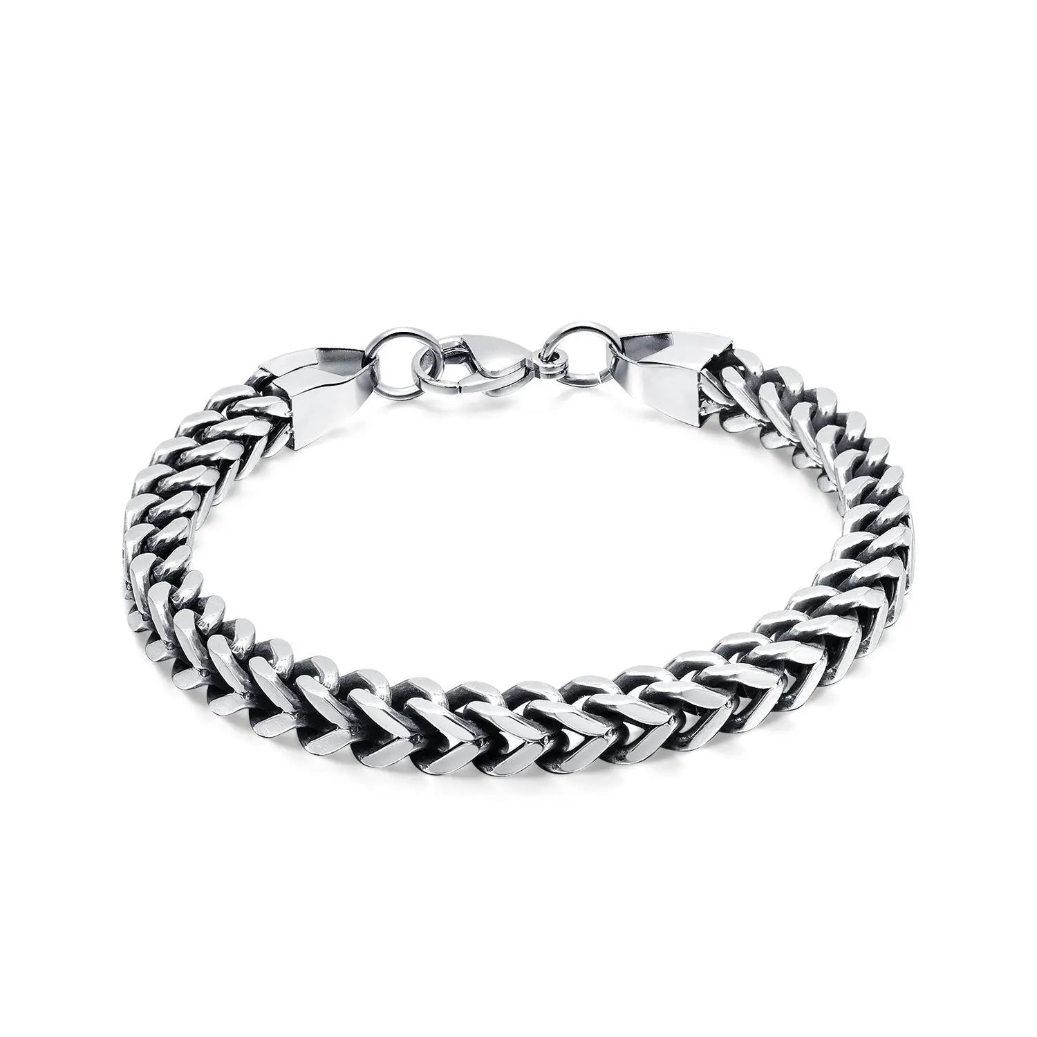Stainless steel round grinding Cuban bracelet - Blade & Thread