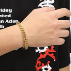 Stainless steel round grinding Cuban bracelet nowadaysfashion