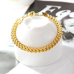Stainless steel round grinding Cuban bracelet nowadaysfashion