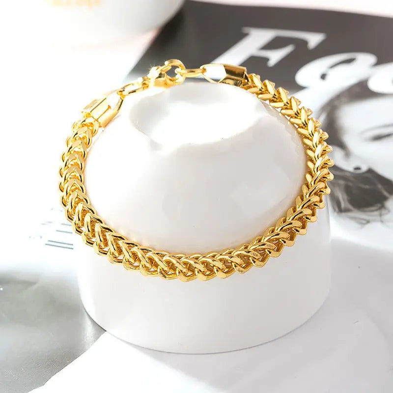Stainless steel round grinding Cuban bracelet nowadaysfashion