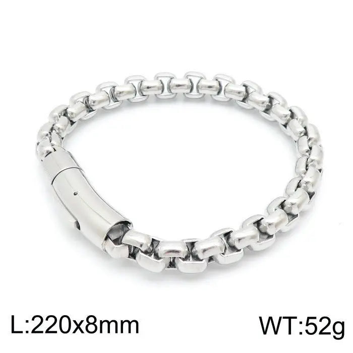 Stainless steel square pearl bracelet nowadaysfashion