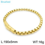 Stainless steel square pearl bracelet nowadaysfashion