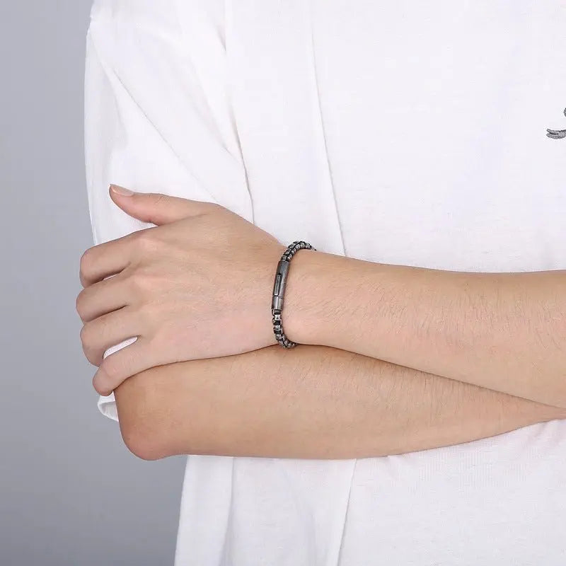Stainless steel square pearl bracelet nowadaysfashion