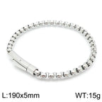 Stainless steel square pearl bracelet nowadaysfashion