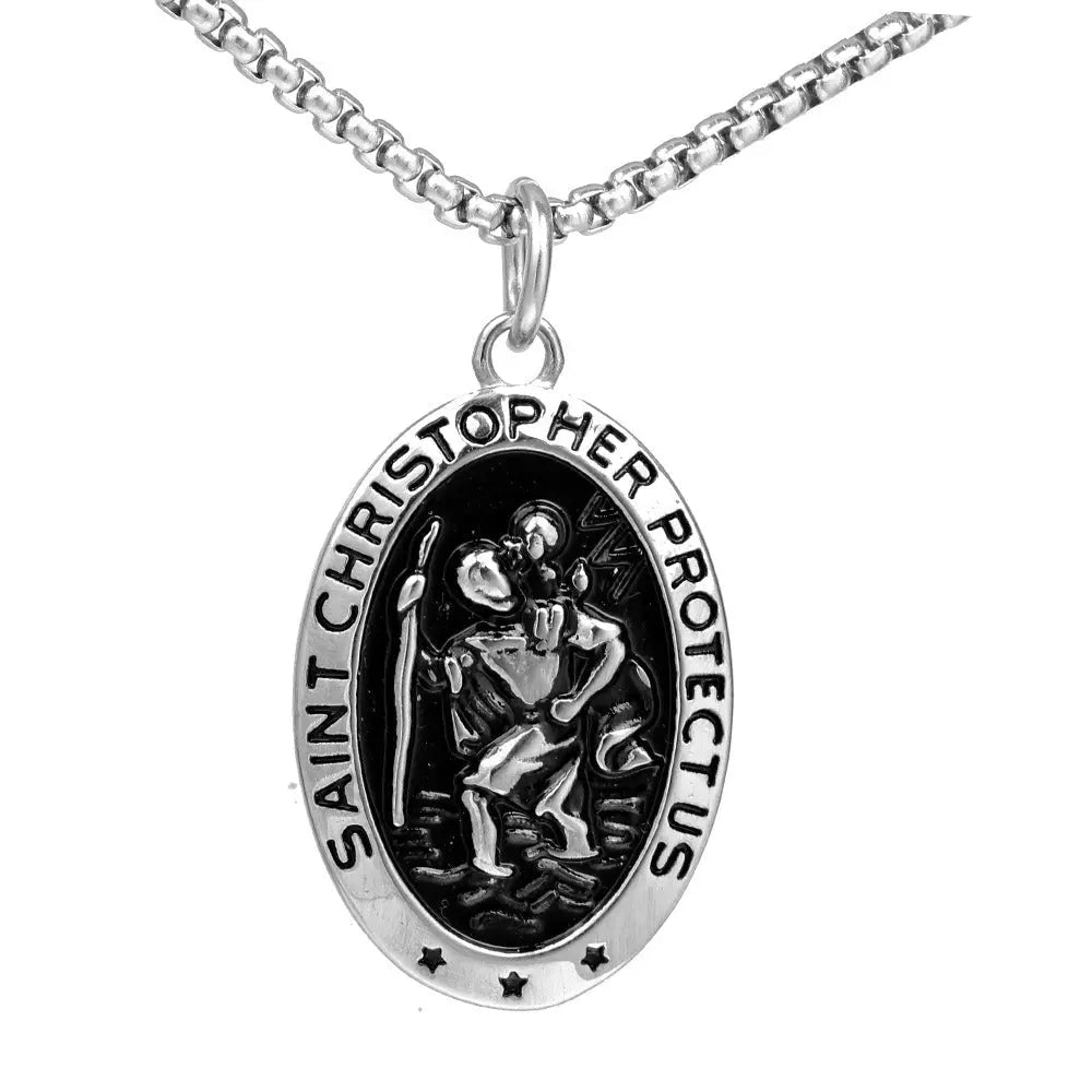 Stainless Steel St Christopher Necklace - Blade & Thread