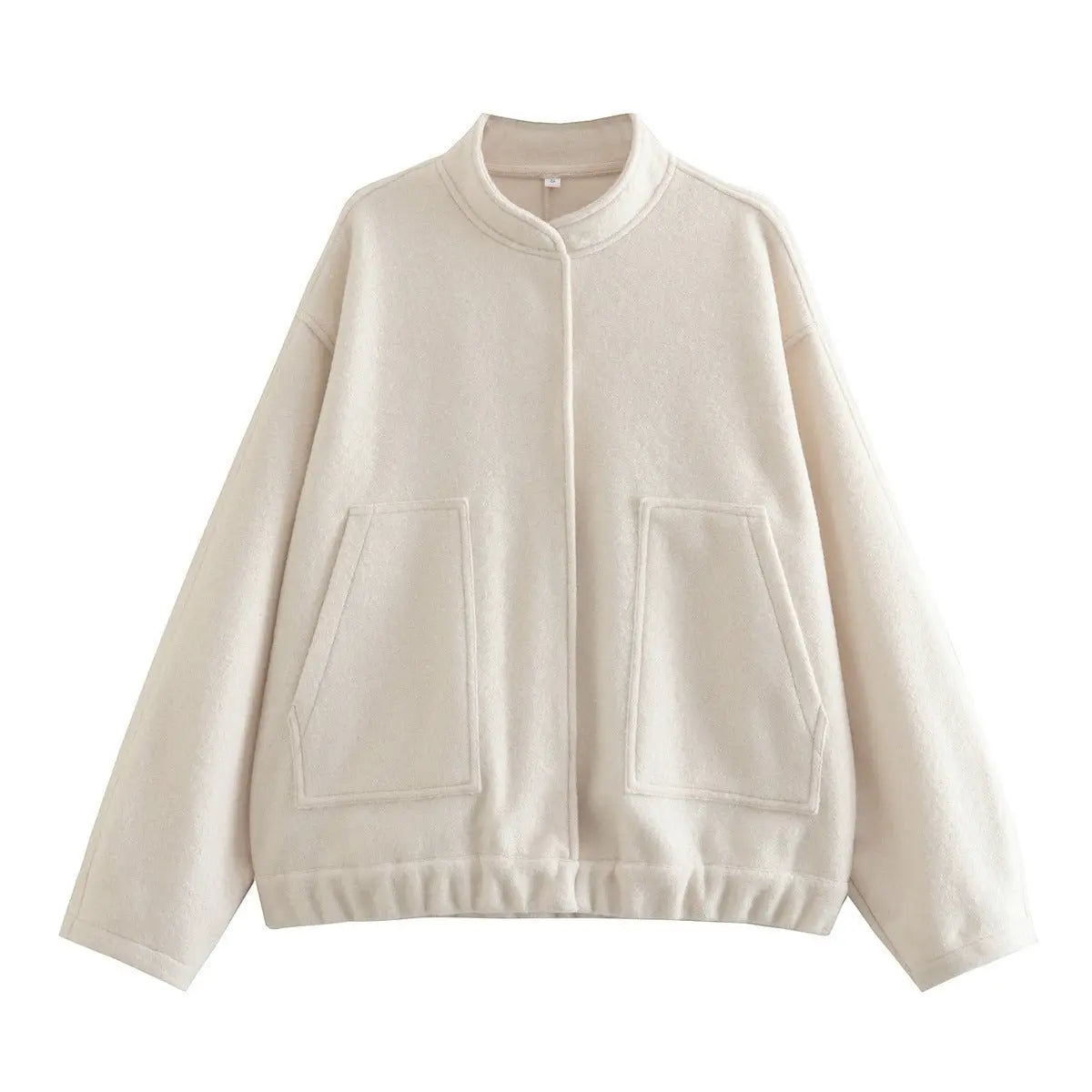 Stand-up collar plain coat - Blade & Thread