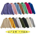Stand-up collar plain coat nowadaysfashion