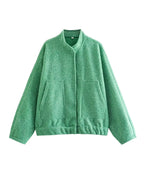 Stand-up collar plain coat nowadaysfashion