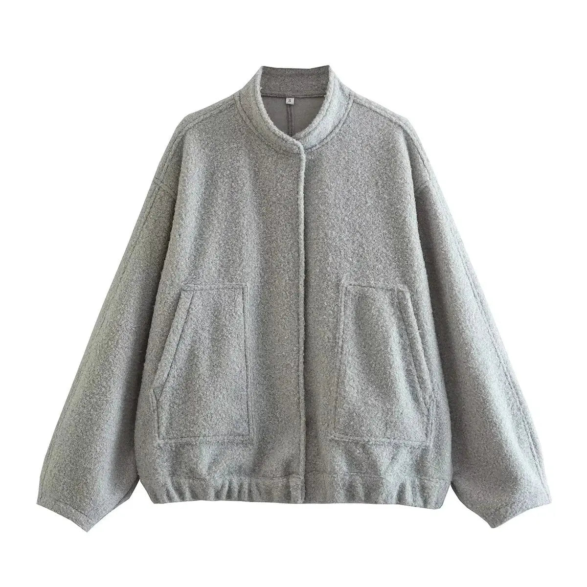 Stand-up collar plain coat - Blade & Thread