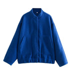 Stand-up collar plain coat nowadaysfashion