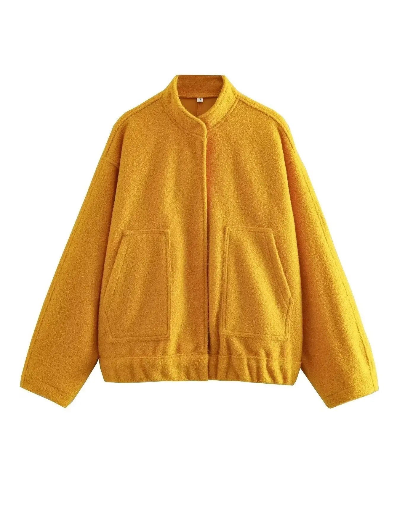 Stand-up collar plain coat - Blade & Thread