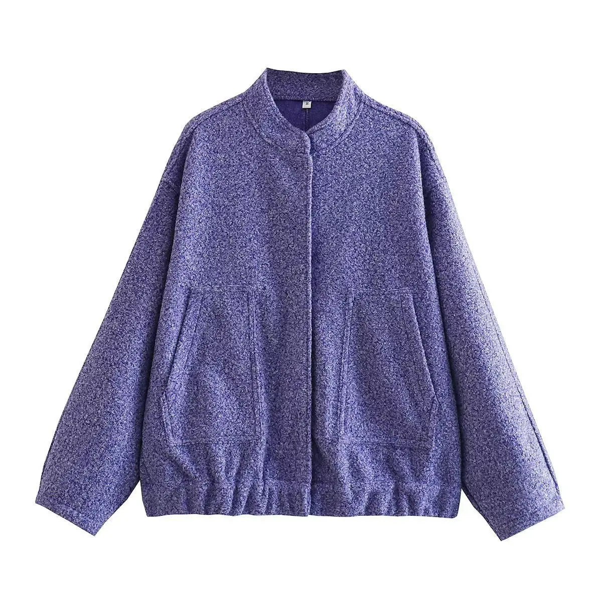 Stand-up collar plain coat - Blade & Thread